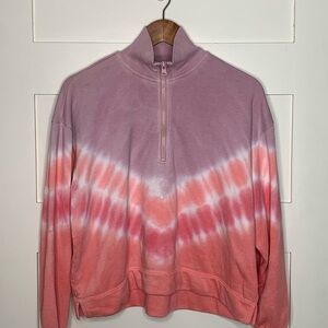 Lou & Grey Tie-Dye 1/4 Zip Sweatshirt